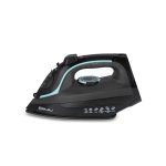 Bajaj MX 45 Steam Aluminium Soleplate Iron | 2000 Watts Power For Faster Ironing | Non Stick German Coated Technology | 220 Ml Water Tank Capacity | 2-Yr Warranty 【Black & Grey】