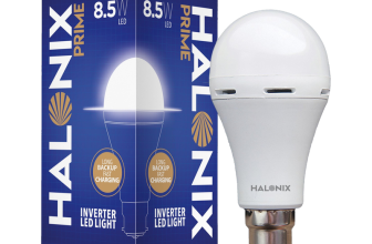 HALONIX Led rechargeable emergency led light 8.5W B22 Cool White bulb 4 hours Bulb Emergency Light(White)