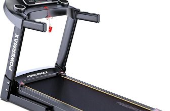 Powermax Fitness TDM-96 4HP Motor 110kg Manual Incline Heart Rate Sensor Foldable for Home Cardio Treadmill (Max Weight:110 kg)