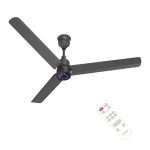 Polycab Wizzy Plus LED 1200mm BLDC Ceiling Fan with Remote |BEE 5 Star Rated, Higher Air Delivery|LED Indicator,Reverse,Boost,Sleep and Breeze Mode,Free Installation |3 Years Warranty (Matt Black)