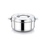 Praylady Vintage Insulated Hot Pot Casserole 1.5 Litre – Stainless Steel Thermal Food Warmer with Lid | Leak-Proof & Durable Serving Bowl for Lunch, Dinner, Parties | Elegant Silver Finish