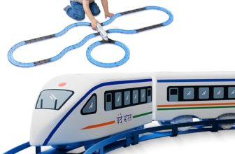 Lifelong Vande Bharat Toy Train 43 Pcs Track Set for Kids, Electric Toy Train Set, 2 AAA Battery Toy Train, Lights & Sounds, Multi-Layout Train Track Toy Train Set for Kids 12 months to 8Yrs(LLCRCT02)
