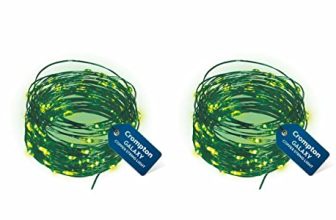 Crompton Galaxy Decoration Copper USB Powered String Fairy Lights with 100 Led Light (10 Meters, Green, Pack of 2)