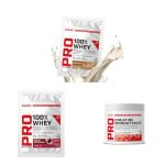 GNC Berry Fusion Strength Stack | Mawa Kulfi + Strawberry Whey Protein + Cranberry Creatine | Muscle Recovery & Strength Combo