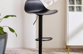 Home Centre | Vento Bar Chair | Metal Bar Stool | Black | 1 Year Warranty
