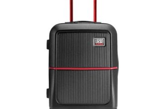 Urban Jungle Polycarbonate 360 Degree by Safari, Premium Cabin Trolley Bag, Small (55 Cm) Suitcase with USB Charging Socket, 8 Silent Wheel, Hardside Travelling Luggage for Both Unisex (Black)
