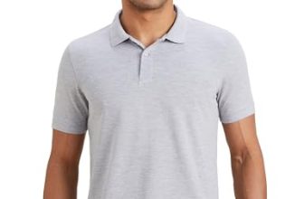 Amazon Brand – Symbol Men’s Solid Regular Fit Half Sleeve Polo(AW17MPCP-SINGLE_Mid Grey Melange_L)