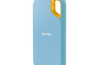 SANDISK Extreme 2TB Portable External SSD, 1050MB/s R, 1000MB/s W, 3m Drop Protection, IP65 Water/dust Resistant, PC,MAC & TypeC Smartphone Compatible, 5Y Warranty, SkyBlue Color