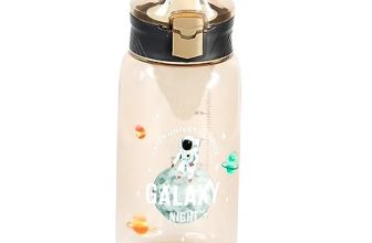 Attro Galaxy Water Bottle a Stylish and Functional 700ml Water Bottlewith Eye-Catching Print & Fruit Infuser Easy to Carry with Grip Handle Airtight,Leakproof,100% Food Grade & Durable-Peanut Brown
