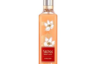 SKINN by Titan Citrus Zest Long-lasting Body Mist for Her/Women – 230 mL Body Mist for Women | Fragrance for Women | For Daily Use | Premium Fragrance | Women’s Perfume | Gift for women