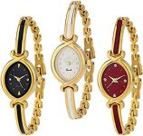 Acnos® Premium Gold Chain Analog Watches Combo for Women Pack of – 3 (K-10-3COMBO)
