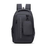 United Colors of Benetton Apex 33L Backpack – Grey, Water-Resistant, Minimalist 3-Compartment Design with Detachable Pouch & 1-Year Warranty