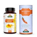 Biosash Sea Buckthorn Wellness Combo, Himalayan Sea Buckthorn Juice 250ml (Makes 50 Glasses) + Berry Oil Capsules 30 Caps | Omega 3 6 7 9, Antioxidant-Rich, Skin & Daily Immunity Support
