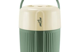 Milton Kool Pristine 22 Insulated Plastic Water Jug, 19 litres, Green | Food Grade | Easy to Carry | BPA Free