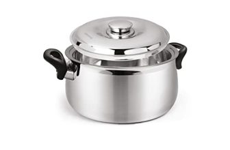 Signora Ware Hot Delight Casserole with Handles Belly Shape Insulated Stainless Steel,Insulated Thermal Serving Bowl,Elegant Hot Pot Food Warmer/Cooler for Long Duration,1000Ml,Set of 1,Silver