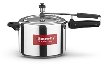 Butterfly Standard Plus Induction Base Aluminium Pressure Cooker, 5 Litre