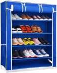 Jaya Store Plastic Shoe Stand(BLUE, 4 Shelves, DIY(Do-It-Yourself))