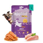 Applod Tender Chicken Jerky Slices Dog Treats for Puppies & Adult Dogs | Made with Real Chicken Breast | High-Protein Low-Fat Grain-Free Dog Snacks | Pack of 3 | 50g x 3