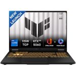 ASUS TUF F16, 14th Gen,Intel Core i7 14650HX,RTX 5060-8GB,16GB,1TB,FHD+,16″,165Hz,90WHrs,Windows 11,M365 Basic (1Year)*,Office 2024,Jaeger Gray,2.2 Kg, FX608JMR-RV049WS, Gaming Laptop