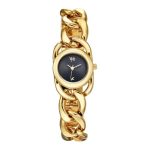 Fastrack Vyb Diva with Quartz Analog Black Dial Gold Alloy Strap Watch for Women – FV60150YM01W