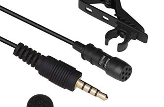 LOVESIDE 3.5mm Clip-On Lapel Microphone, Wired Lavalier Collar Mic for Clear Voice Recording, YouTube, Vlogging, Interviews, Online Classes, Smartphones, PC & Laptop