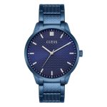 Guess Round 42mm Blue Dial Analog Men Watch – U1362G4M