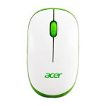 Acer Flow Ambidextrous Optical Mouse Wireless Mouse, White/Green(2.4GHz Wireless, White, Green)