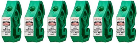 Aktion Safety Pin In Pin Out AK-CBL59 Wide Circuit Breaker Lockout (Set of 6)