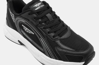 RED TAPE Soft Cushioned Insole, Slip-Resistance, Arch Support & Shock Absorption Sneakers For Men(Black, White , 7)