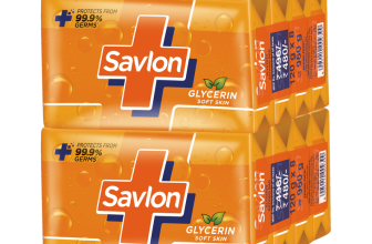 Savlon Glycerin Soap Bar with Protection, Natural Origin Glycerin, 120g Combo Pack(8 x 120 g)