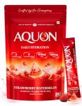 AQUON Electrolyte Hydration Drink Mix, Strawberry Watermelon, 24 Sachets