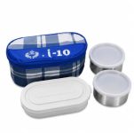 3 Container Stainless Steel Lunch Box with Airtight Lids | Leakproof Food Storage Tiffin Box | BPA-Free Lunch Box for Office, School & Travel