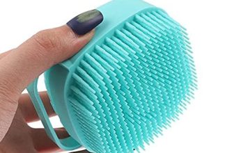 E-COSMOS Multi-Colors Silicone Bath Body Brush Shower Scrubber, Mud & Dirt Remover with Shower Gel Dispenser Soft Massager Kitchen Tool with Non-toxic Brushes (Random Colors)