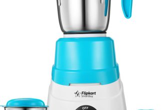 Flipkart SmartBuy Pento Blue 500 W Mixer Grinder(Pento | 3 Jars | Sky Blue)