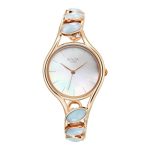 Titan Raga New You Quartz Analog Mother of Pearl Dial Blue Chalcedony Stone Strap Watch for Women-NS95190WM02
