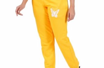 T2F Womens Joggers Track Pants(WOM-JOG-01_Yellow_M)