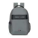 Tommy Hilfiger Joshua Polyester Unisex 15 Inch Laptop Backpack – Light Grey | 21 Ltr Capacity|Padded & Adjustable Strap| Water Resistant | 3 Compartment | Water Bottle Holder | USB Cable Holder Pocket