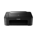 Canon PIXMA E3370 Multi-function WiFi Color Inkjet Printer with Voice Activated Printing Google Assistant and Alexa (Color Page Cost: 5.5 Rs. | Black Page Cost: 2.5 Rs. | Borderless Printing) Print, Copy & Scan, Up to 7.7 IPM Mono / 4.4 IPM Color, Yield: Up to 400 Black / 180 Color Pages(Ink Cartrid