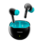 TRIGGR Rizz with 40H Playback, Spherical Design, 13mm Drivers, Rich Bass, Fast Charging Bluetooth(Sky Black, True Wireless)