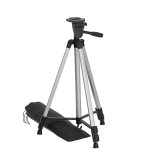 Amazon Basics Aluminium Professional Sturdy Tripod with Mobile Phone Holder Mount, 3-Way Head, Accessory Hook, and Carry Bag for All Smart Phones, GoPro, Cameras (35-125 cm), Black