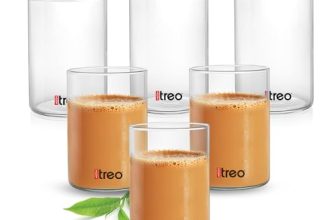 Treo By Milton Borosilicate Tea Tumbler Set of 6, 160 ml Each | Heat Resistant Glass | for Hot & Cold Drinks | Clear & Scratch Resistant | Ideal for Tea, Coffee, Water & Juice | Transparent