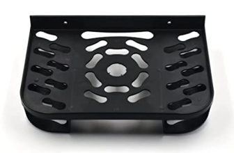Sorath Tv Set Top Box Stand With Remote Holder Wall Mount Shelf Dth Stand For Wifi Router Stand All Type Of Set Top Box| Dth Stand With Double Remote Holder (Powder Coated,Black) – Plastic