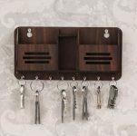 Khushansh Crafts Wood Key Holder (8 Hooks, Multicolor)_3line 2box sk