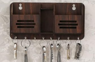 Khushansh Crafts Wood Key Holder (8 Hooks, Multicolor)_3line 2box sk