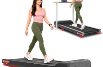 PowerMax Fitness WalkPad-2 Under Desk Walking Pad Treadmill for Home Use|3.0 HP Motor|Compact Design with Manual Incline|Shock Absorption System|110 kg Capacity|LED Display|Remote Control (Red Black)