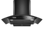 Hindware Smart Appliances | Nadia 90 cm Chimney | 1350 CMH |Curved Glass | Filterless | Auto Clean | Touch Control, Motion Sensor | 10 Yrs Warranty on Motor & 2 Yrs on Product (Black)