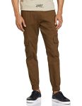 Amazon Brand – Symbol Men’s Stretchable Cargo Jogger Pants|Chinos|Casual Mid Rise Trousers (Slim Fit) (Twill_30), Brown