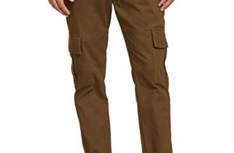 Amazon Brand – Symbol Men’s Stretchable Cargo Jogger Pants|Chinos|Casual Mid Rise Trousers (Slim Fit) (Twill_30), Brown