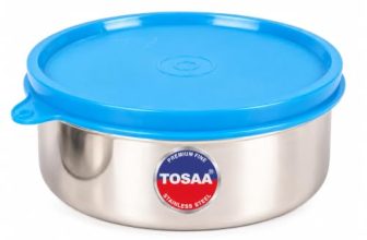 TOSAA Stainless Steel Sigma Container Medium -400 ml (Pack of 1) | Airtight & Leakproof Lid |Compact & Travel-Friendly | Easy to Carry | Perfect for Office, School & Home Use
