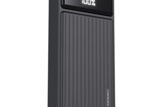 Portronics Luxcell B 20K Advanced 20000 mAh Power Bank with 22.5W Max Output, LED Battery Display, 22.5w Mach USB-A, 20w Type C PD Output, Type C Input, Wake Up Button, Black